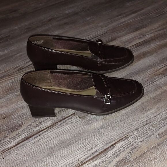 Soft style by Hush puppies dark brown dress shoes Sz 7.5 - Picture 5 of 7